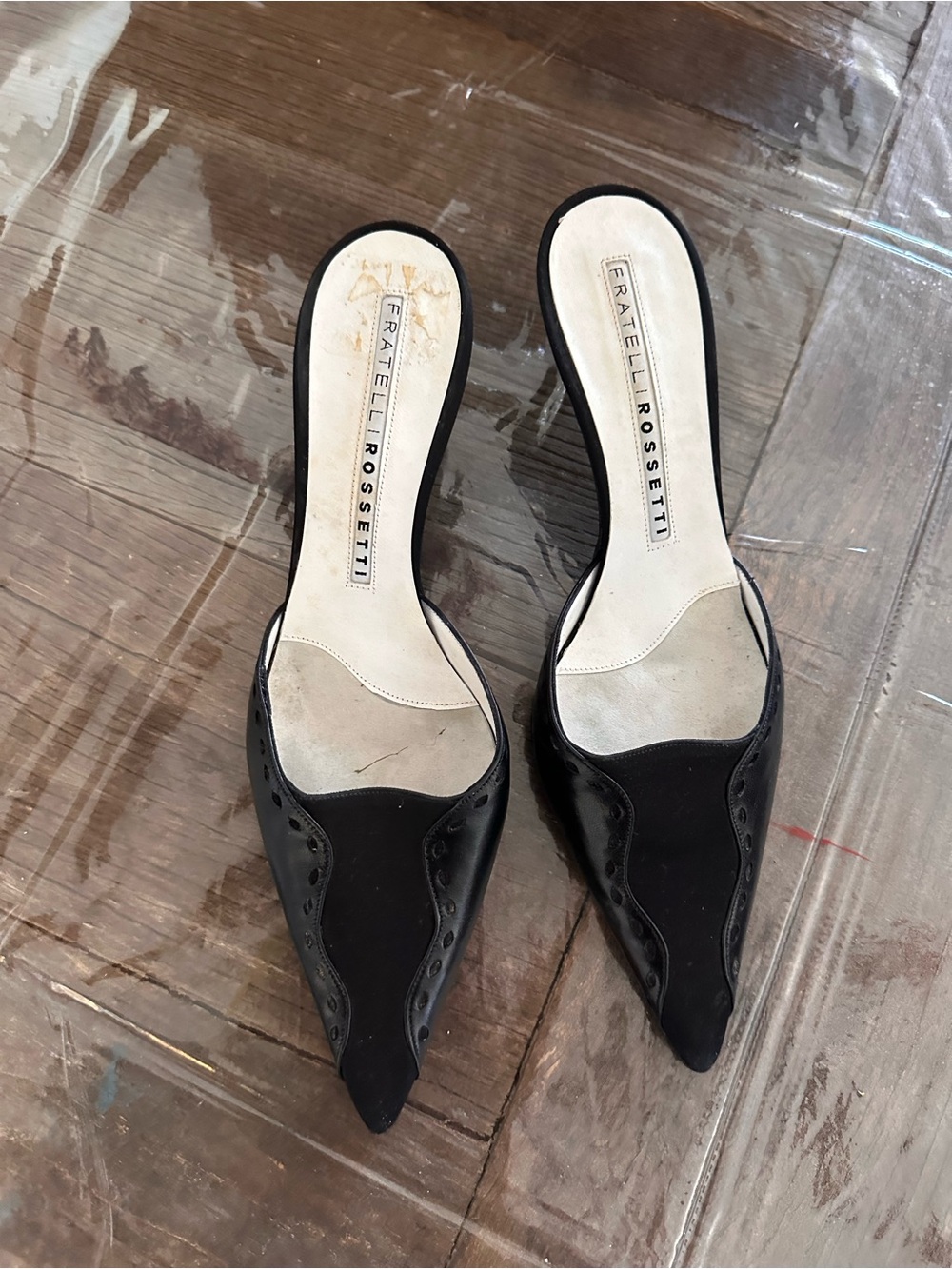 Fratelli Rossetti Black Pointed Slip-On Flats